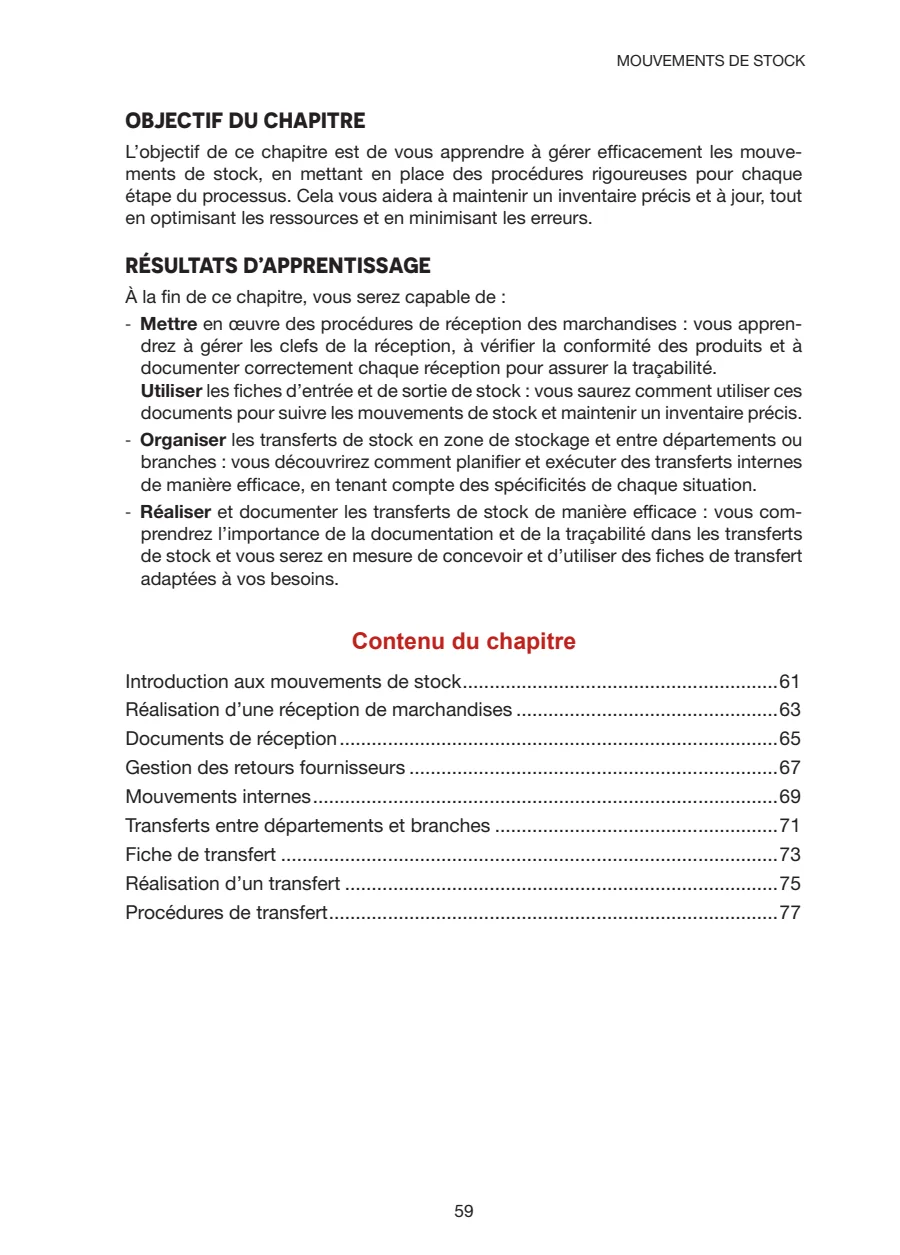 Chapitre 3, les mouvements de stock, 2 sur 6, extrait du livre Gestion des Stocks de A à Z